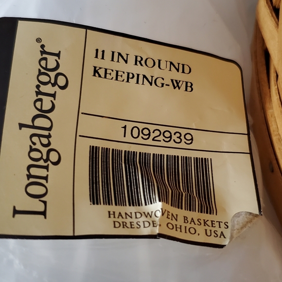 Longaberger 11 inch Round Keeping Combo - Picture 4 of 5